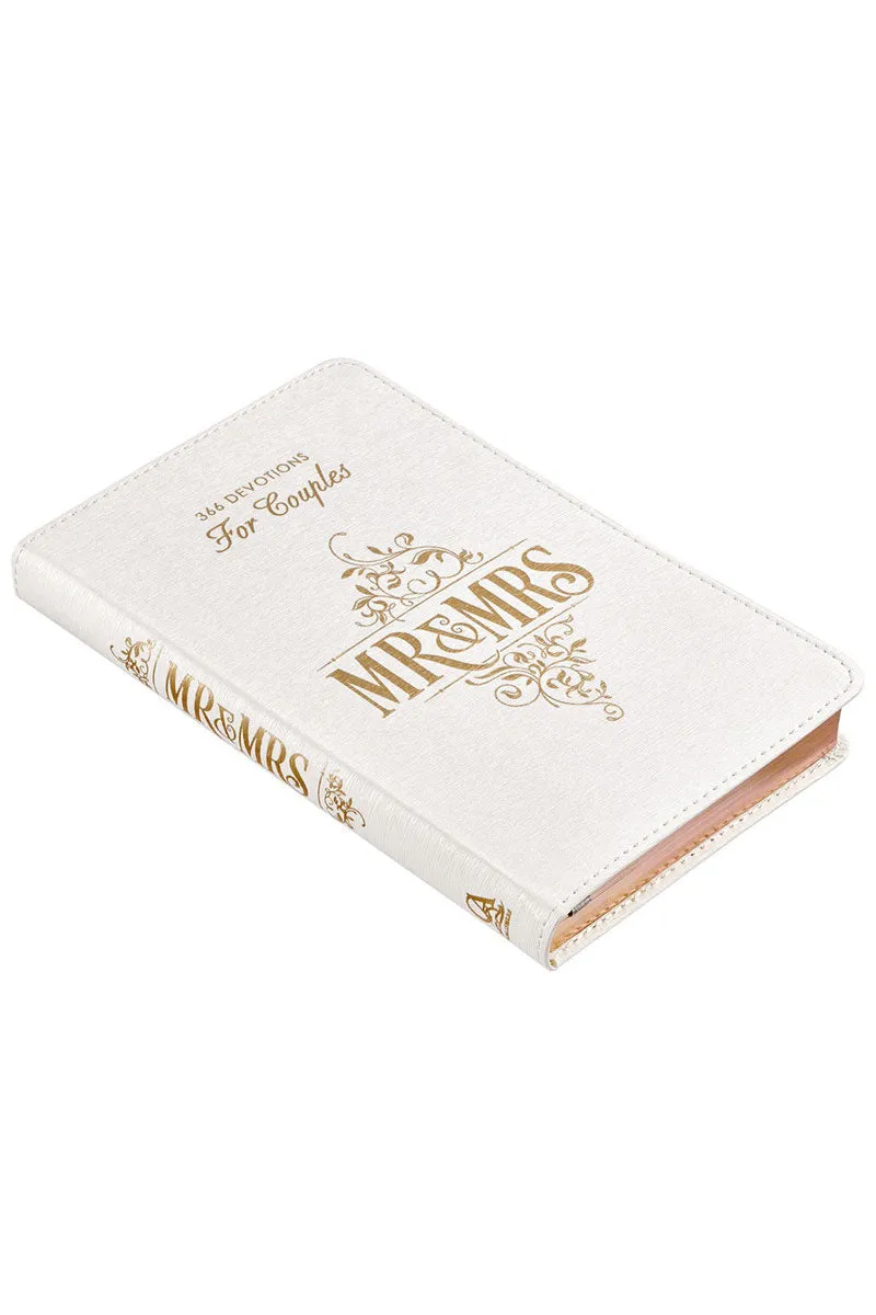 Mr. & Mrs. 366 Devotions for Couples White Faux Leather Devotional