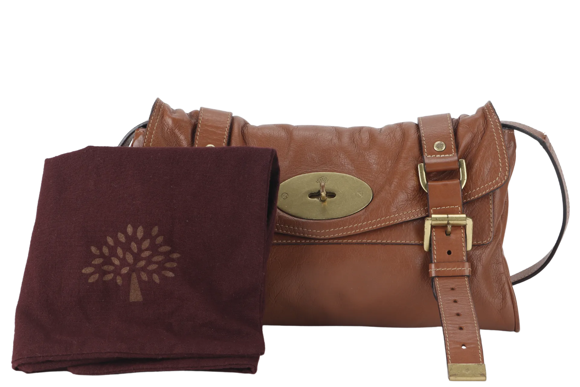 MULBERRY ALEXA CROSSBODY BAG BROWN 997568 WITH DUST COVER