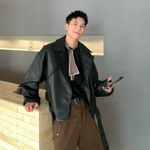 Multi-Zipper PU Leather Jacket
