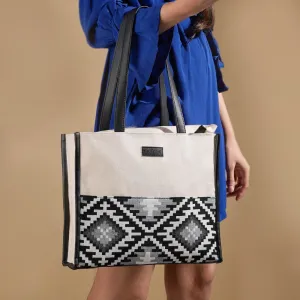 Nahua Canvas Magazine Tote Bag Small 12 x 10 Inch