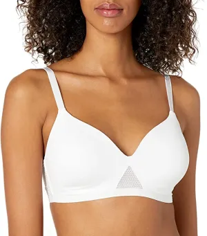 New Hanes Womens Oh So Light Comfort Flex Fit Wire Free with convertible straps in White, Sz M!