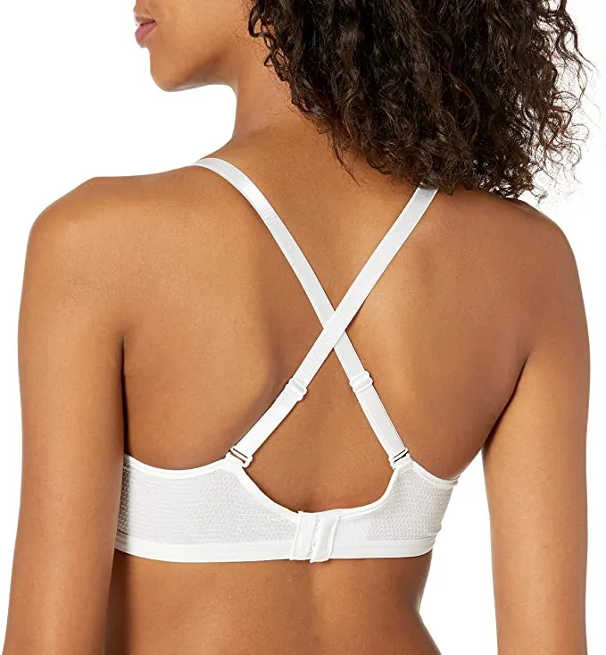 New Hanes Womens Oh So Light Comfort Flex Fit Wire Free with convertible straps in White, Sz M!