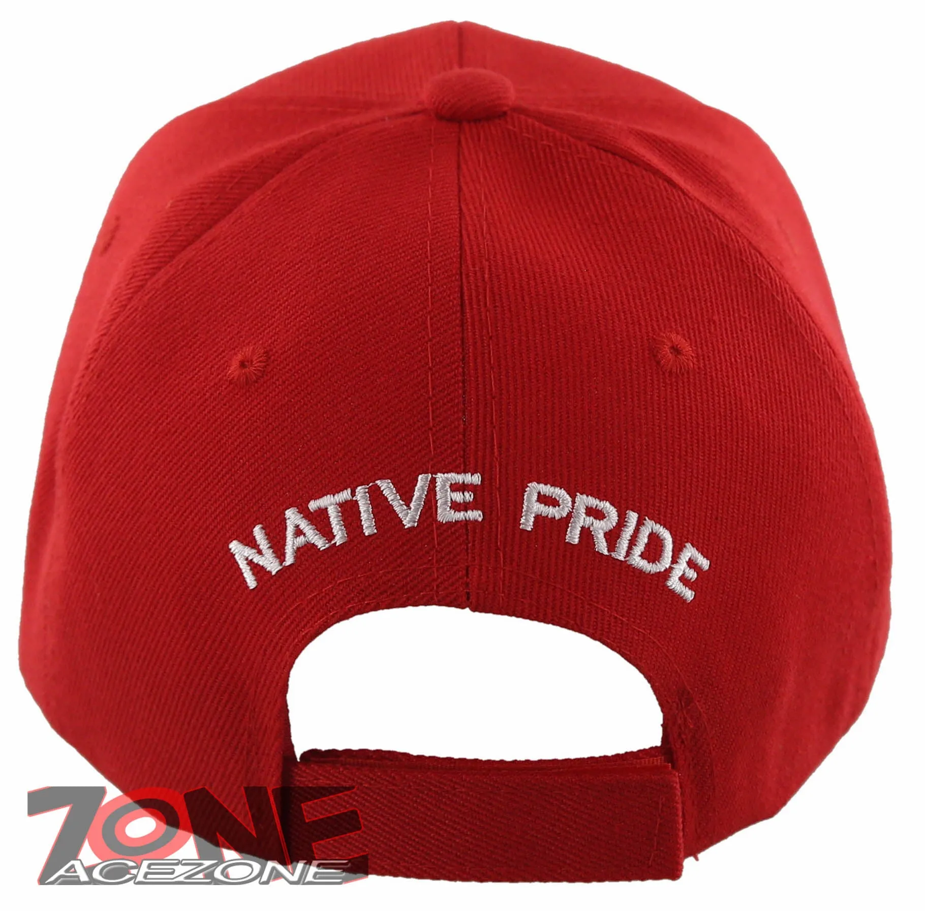 NEW! NATIVE PRIDE BRAVE AXE EAGLE BASEBALL CAP HAT RED
