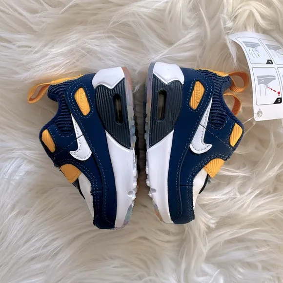 Nike Air Max 90 NWOB Toggle SE TD 'Midnight Navy University Gold' Baby 2