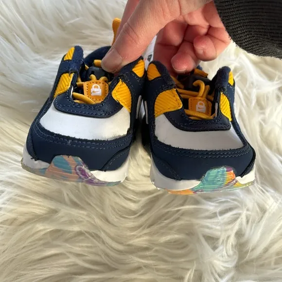 Nike Air Max 90 NWOB Toggle SE TD 'Midnight Navy University Gold' Baby 2