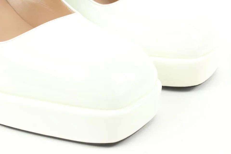 Nodaleto Size 40 Ceramic Patent Leather Bulla Babies Platforms 47n321s
