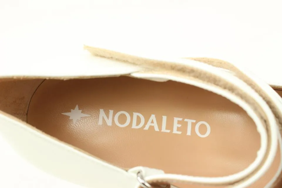 Nodaleto Size 40 Ceramic Patent Leather Bulla Babies Platforms 47n321s
