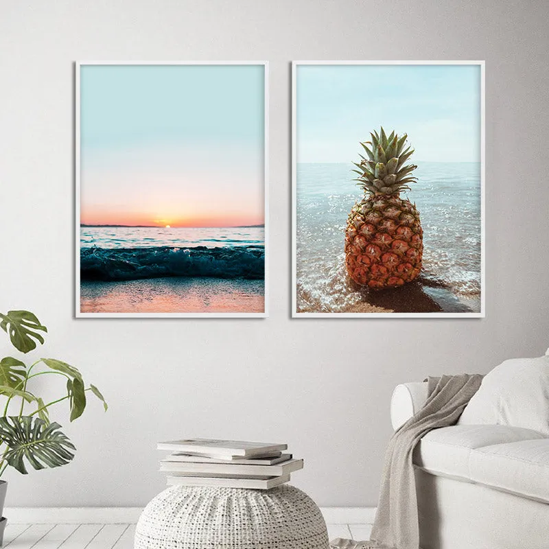 Nordic Ocean Bridge Pineapple Wall Art