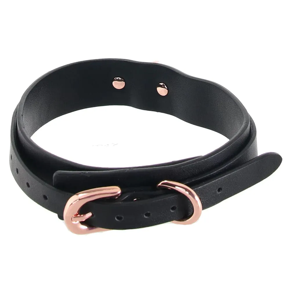 ns novelties Bondage Couture Collar & Leash in Rose Gold