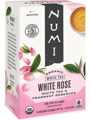 Numi, White Rose, 16 Non-GMO Tea Bags