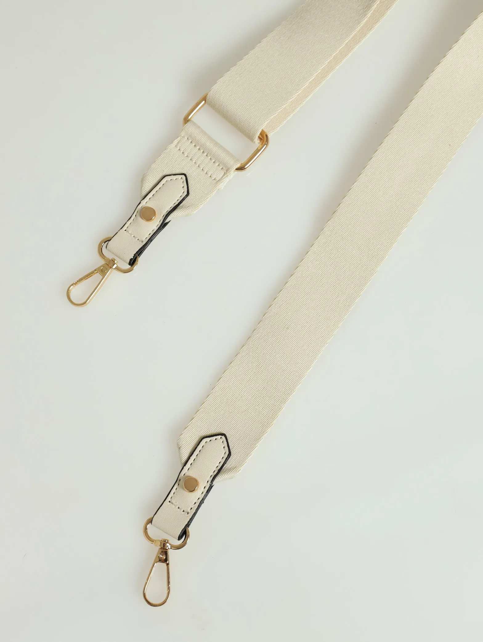 Nylon Gold Zip Camera Bag - Cream
