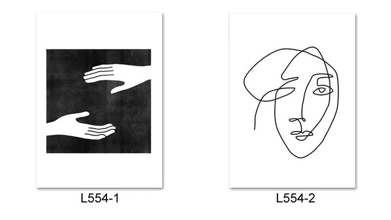 One Line Art Face Sketch Wall Art