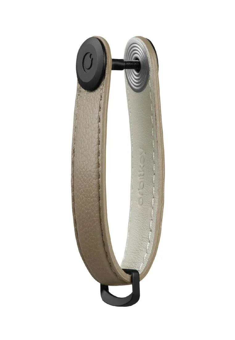 Orbitkey Pebbled Leather Key Organiser Ecru