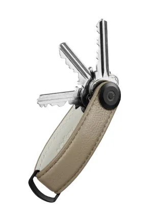 Orbitkey Pebbled Leather Key Organiser Ecru