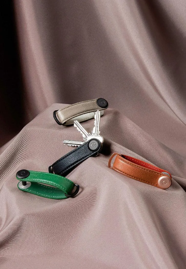 Orbitkey Pebbled Leather Key Organiser Ecru