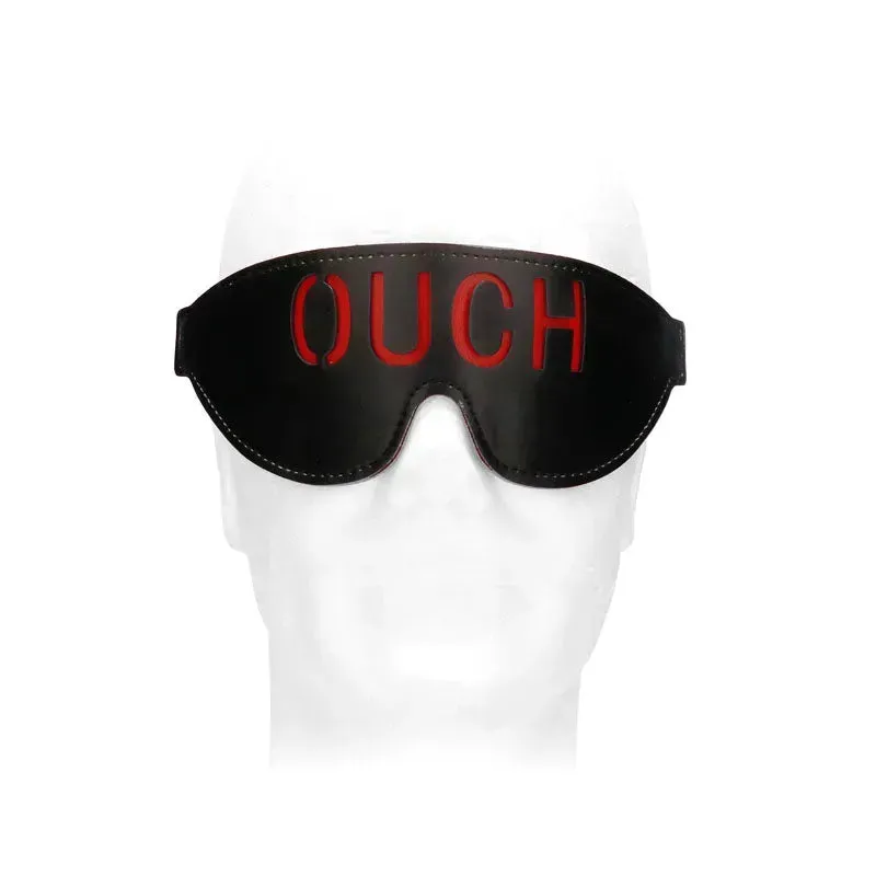 OUCH!  & White Bonded Leather Eye-Mask ''Ouch''