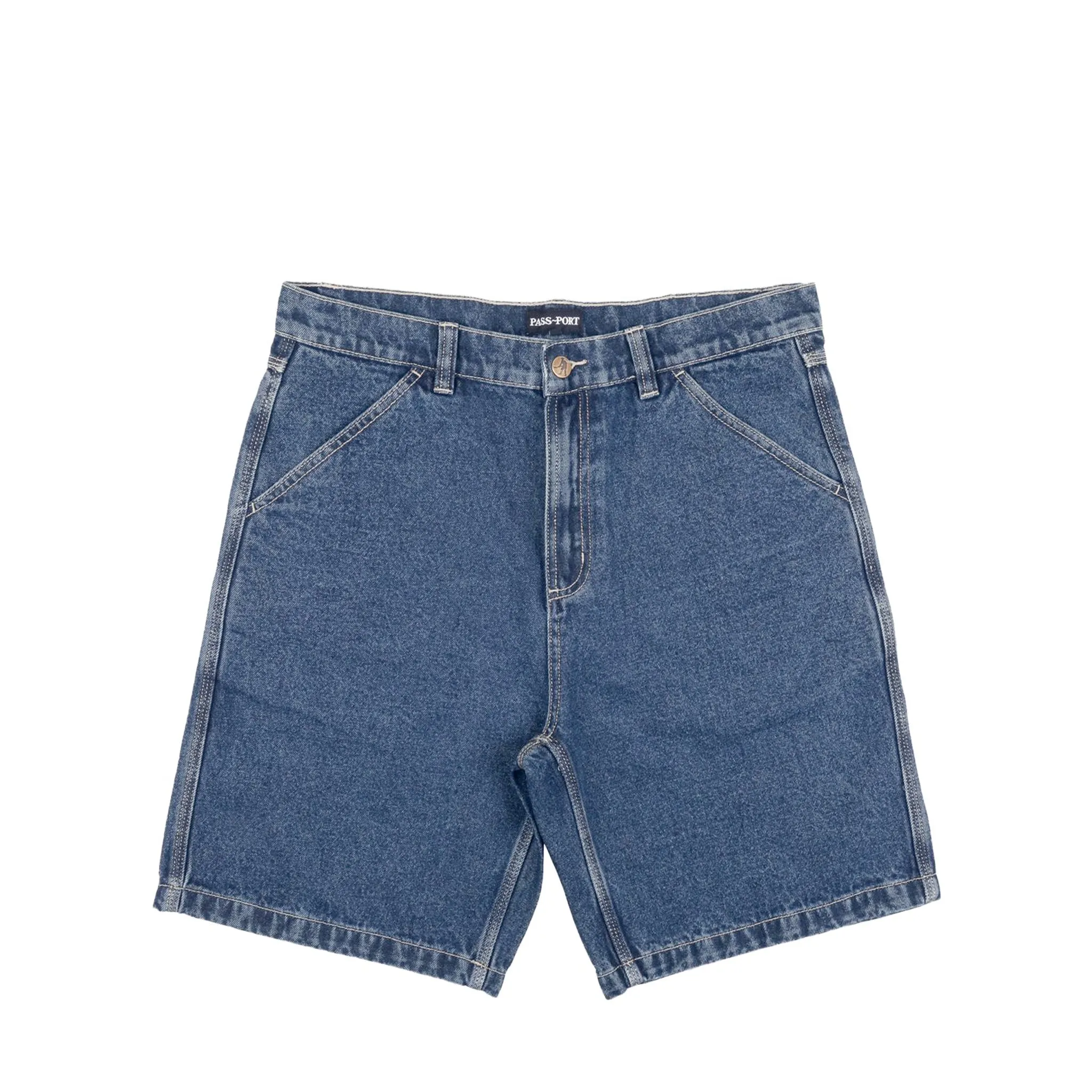 Passport Stone Workers Club Jean Short Washed Dark Indigo