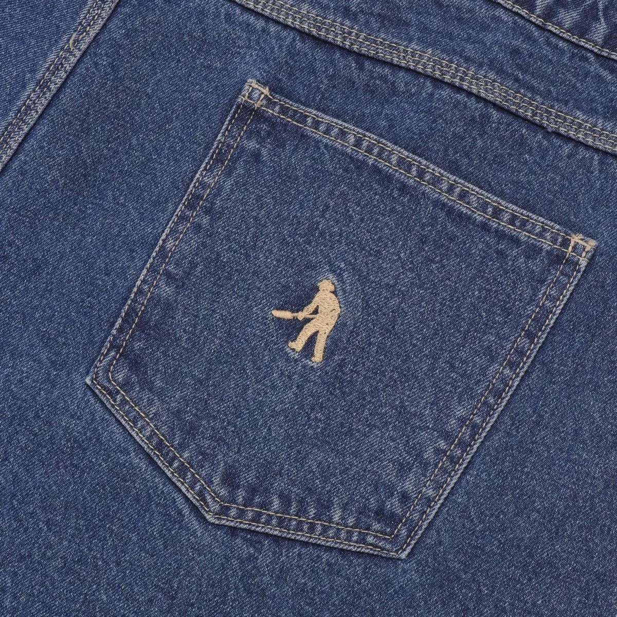 Passport Stone Workers Club Jean Short Washed Dark Indigo