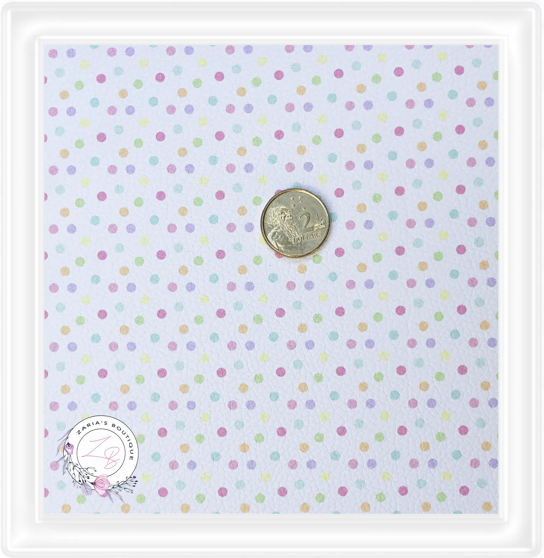 ⋅ Pastel Spots ⋅ Premium Custom Vegan Faux Leather