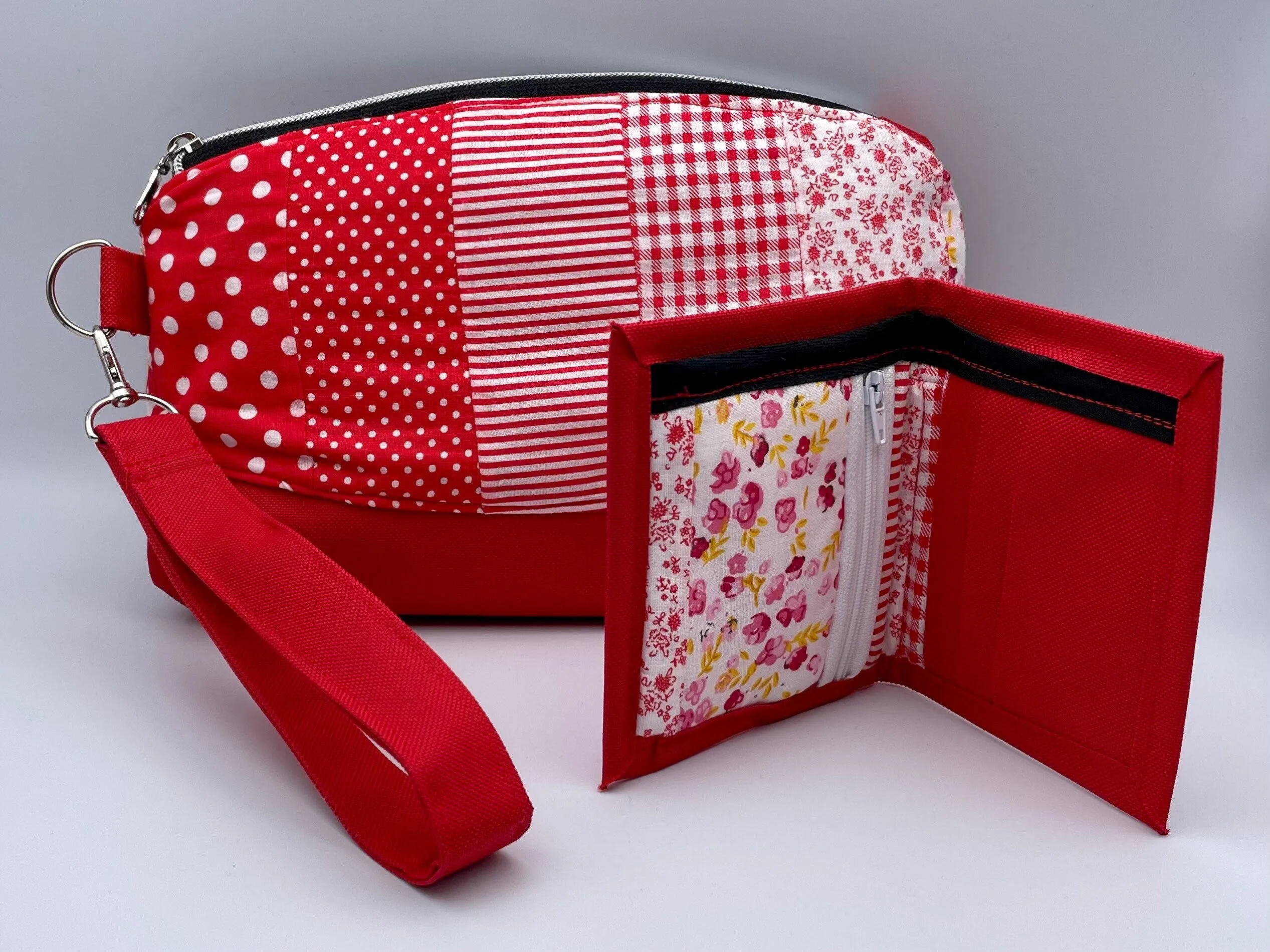 Patchwork Clematis and Matching Wallet Set