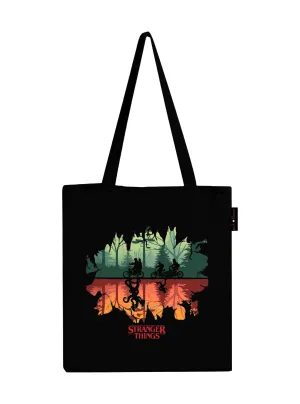 Peach Blossom Women's Cotton Printed Tote Bag With Zipper and Pouch