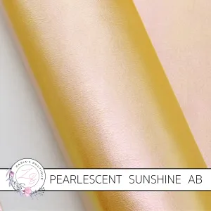 Pearlescent Faux Leather ~ Sunshine Yellow AB ~ 1mm