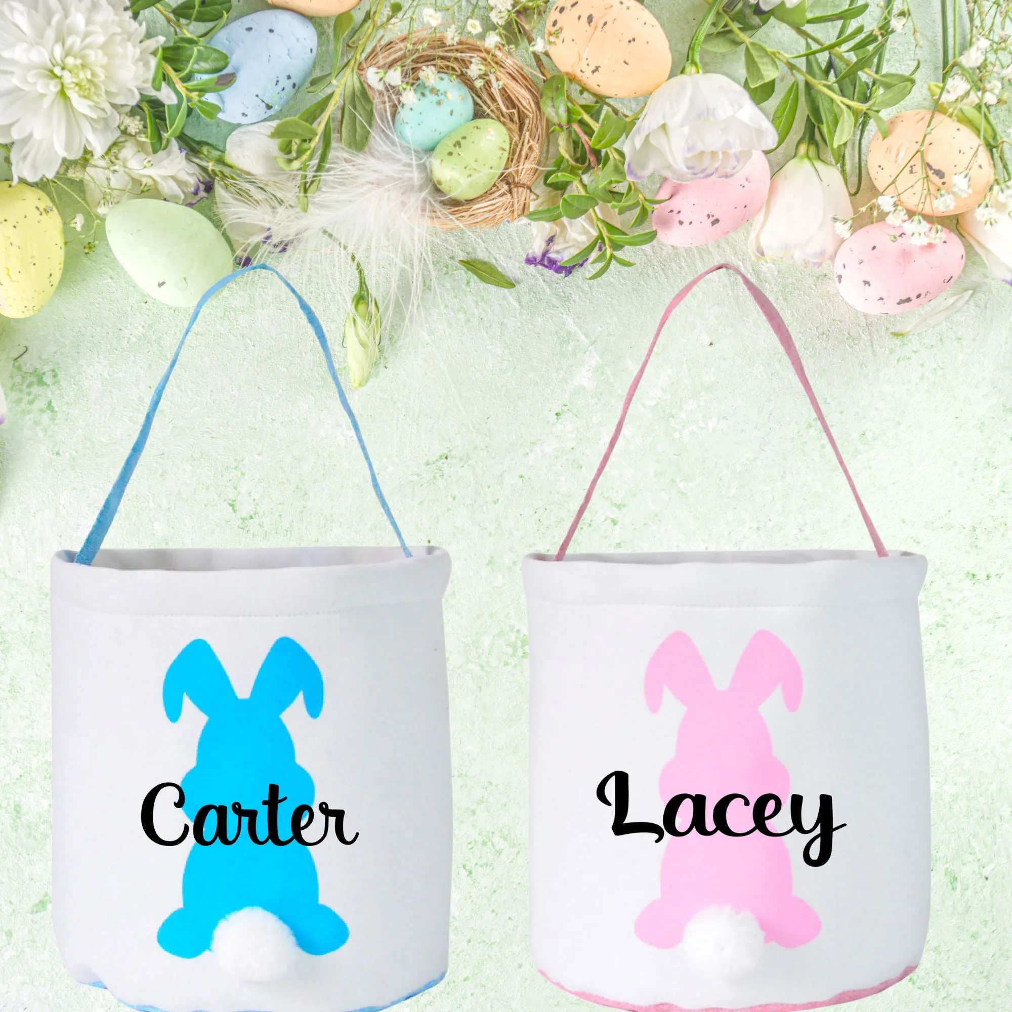 Personalised Easter Egg Hunt Bunny Basket