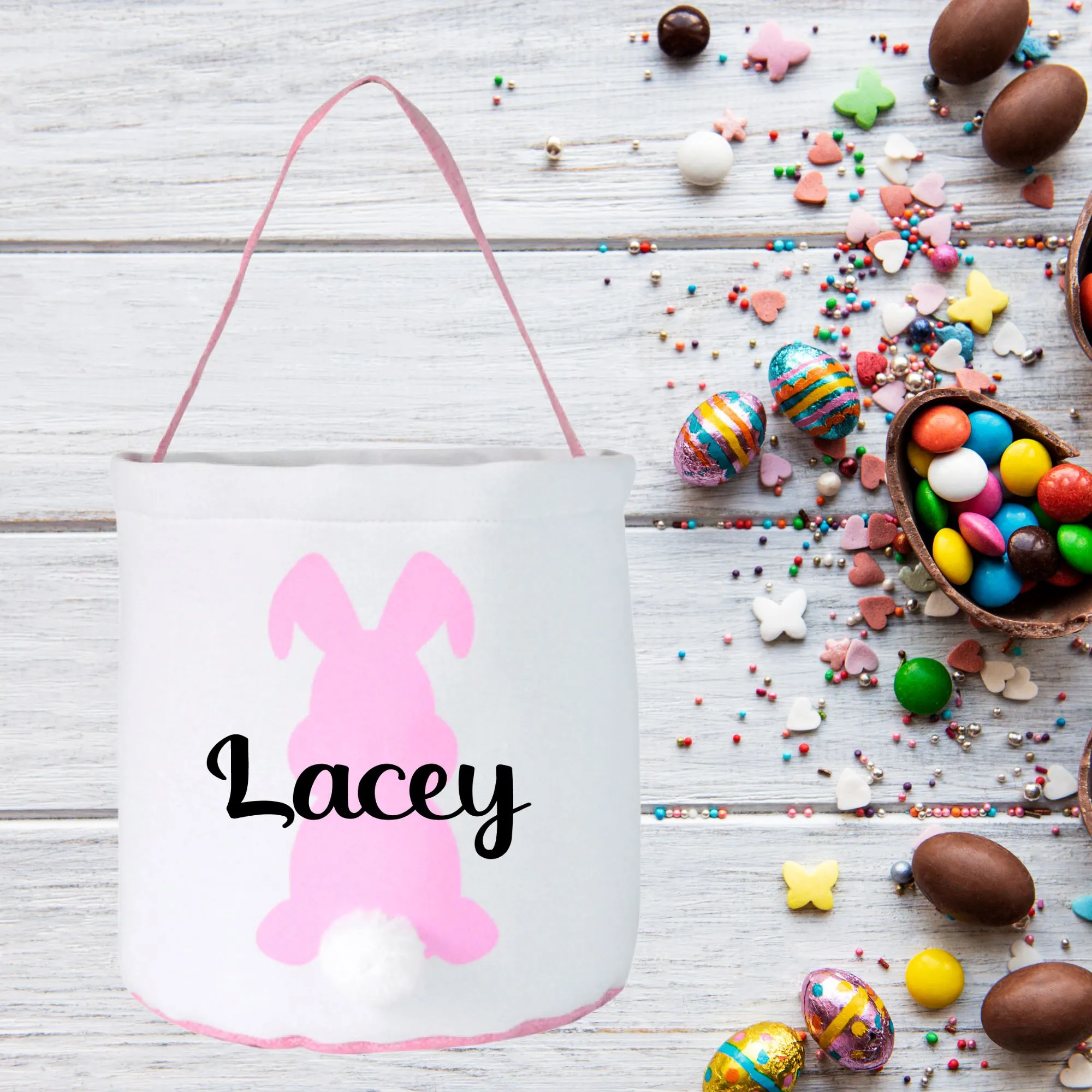 Personalised Easter Egg Hunt Bunny Basket