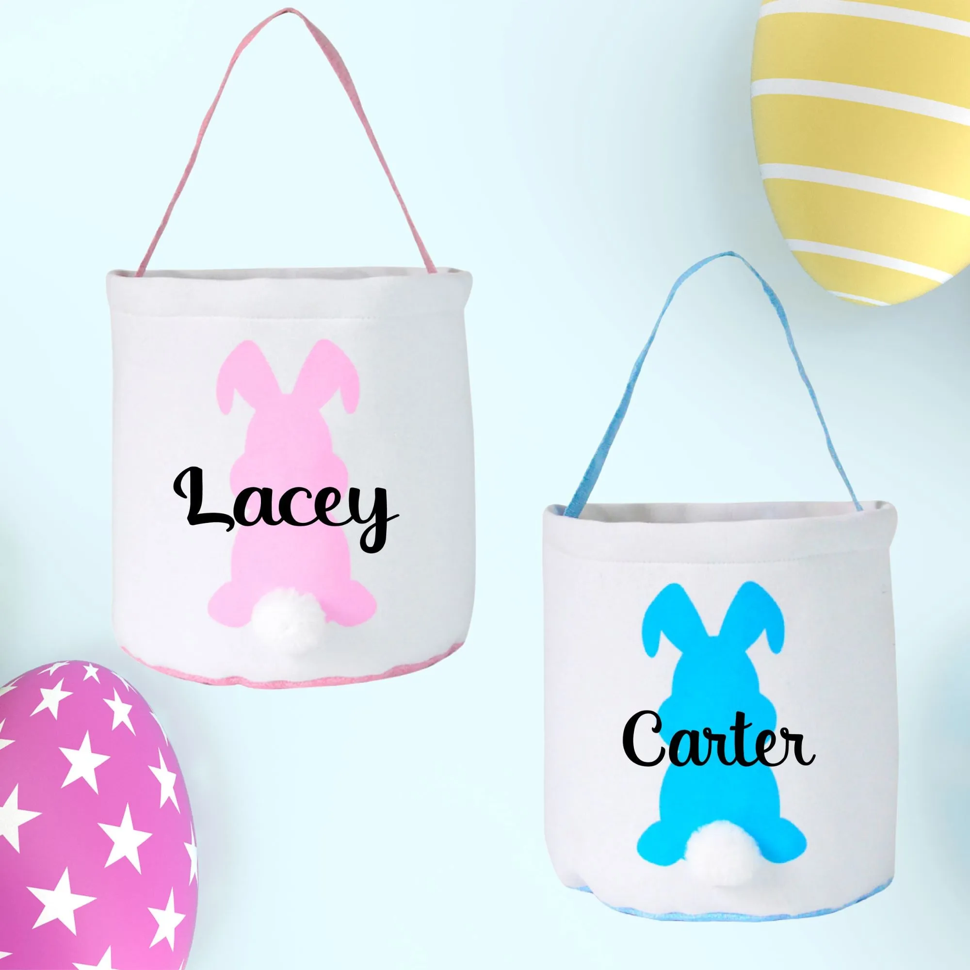 Personalised Easter Egg Hunt Bunny Basket