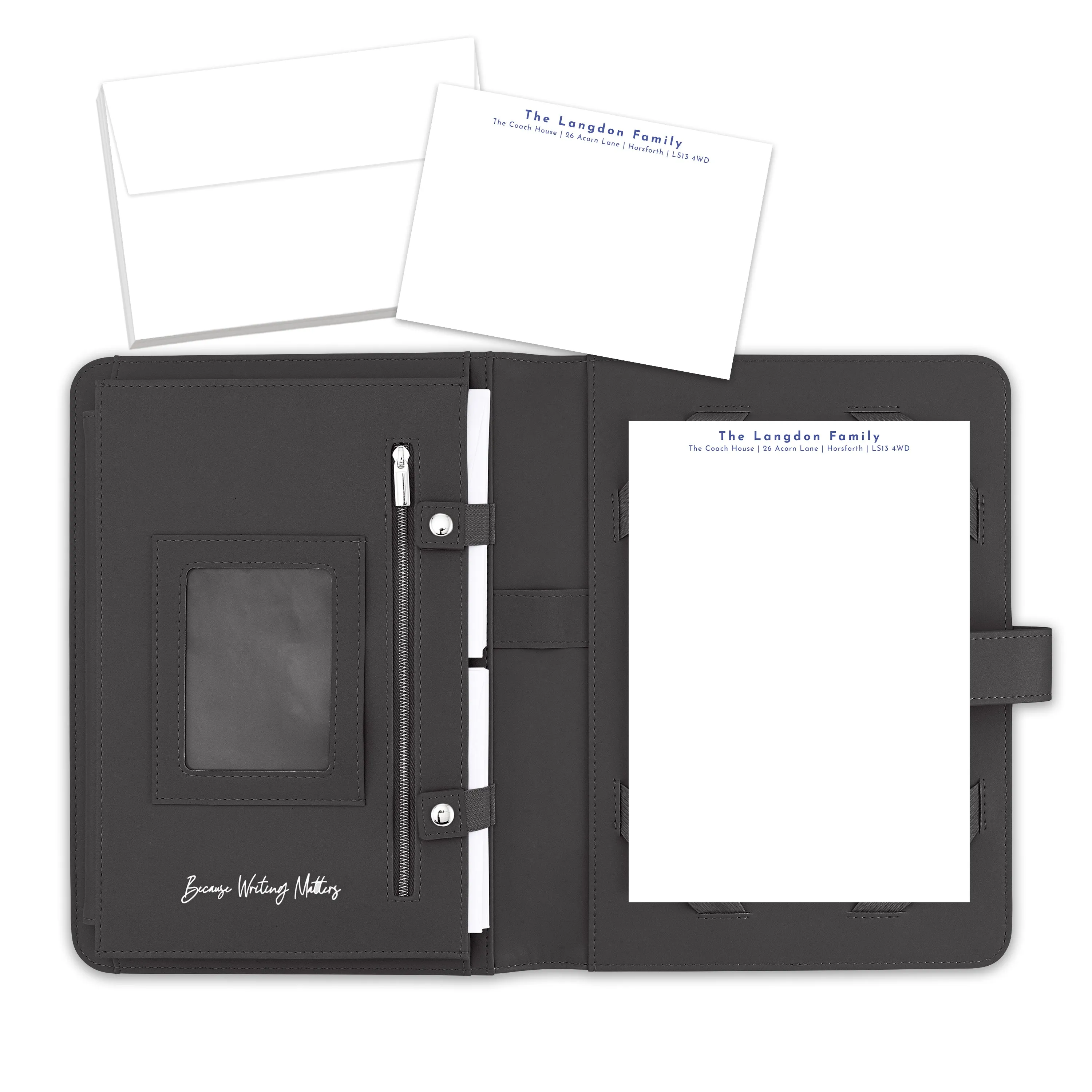 Personalised Letter & Card Writing Stationery Gift Set with Organiser - 'Cardiff'