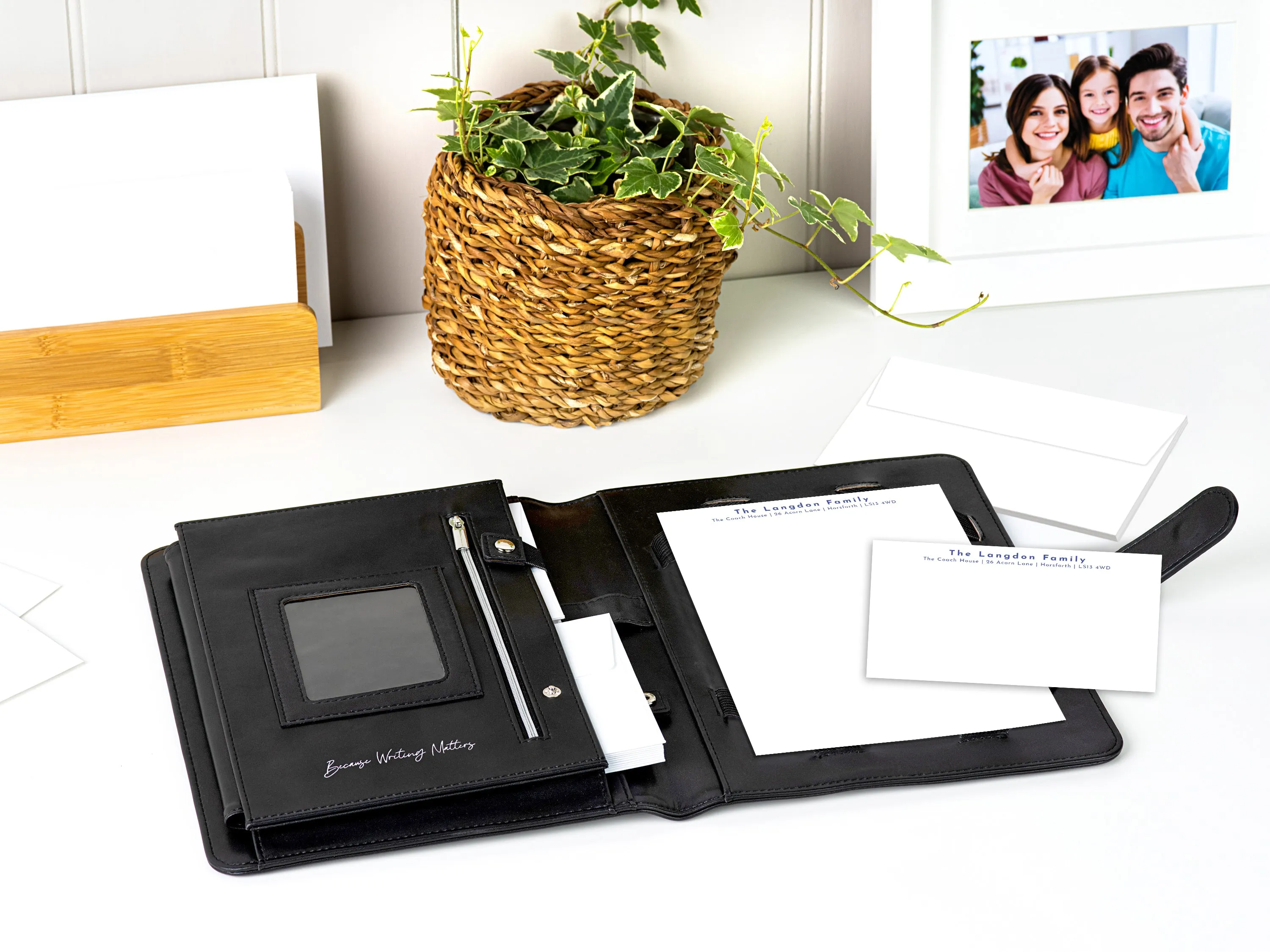 Personalised Letter & Card Writing Stationery Gift Set with Organiser - 'Cardiff'
