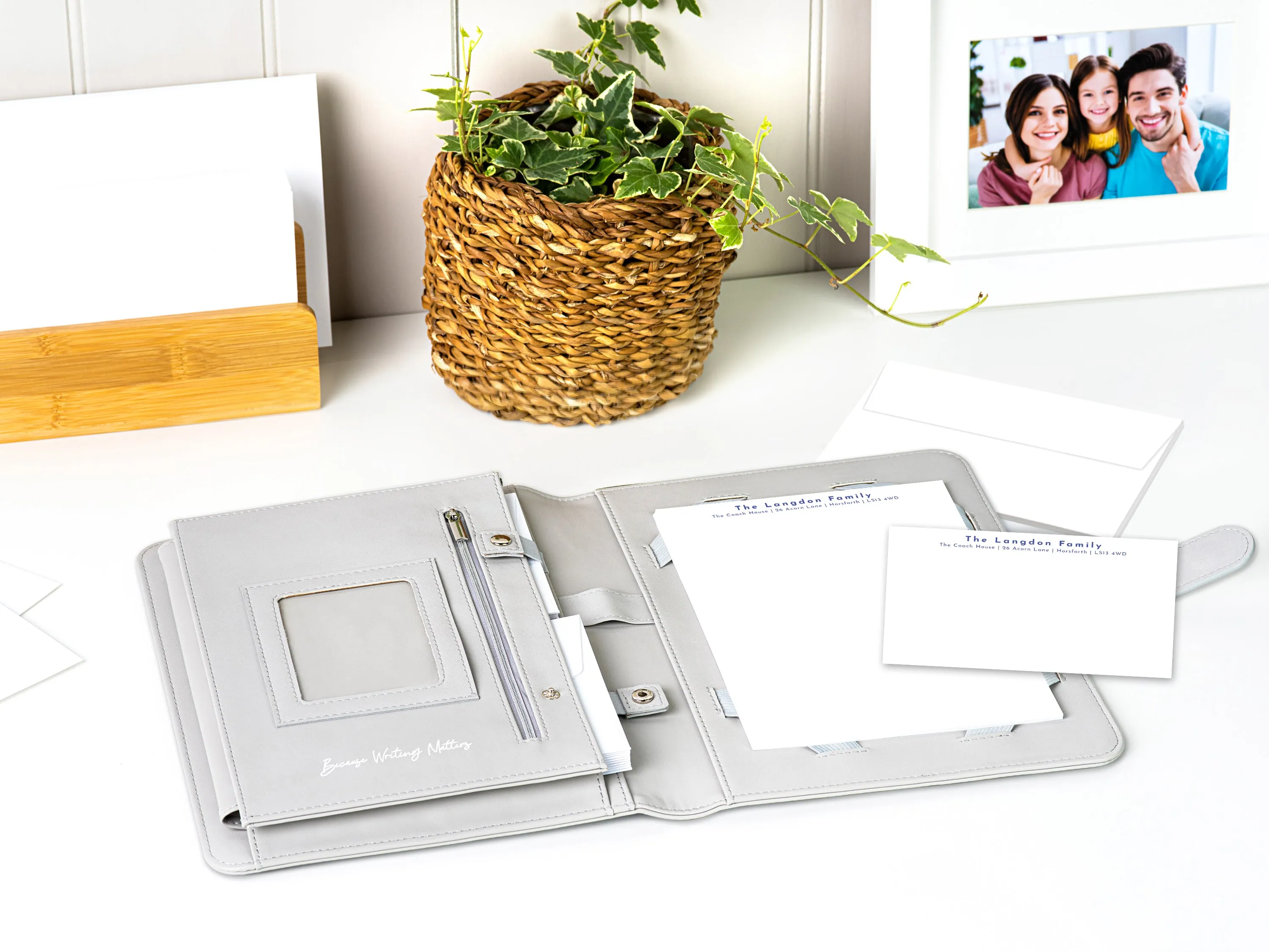 Personalised Letter & Card Writing Stationery Gift Set with Organiser - 'Cardiff'
