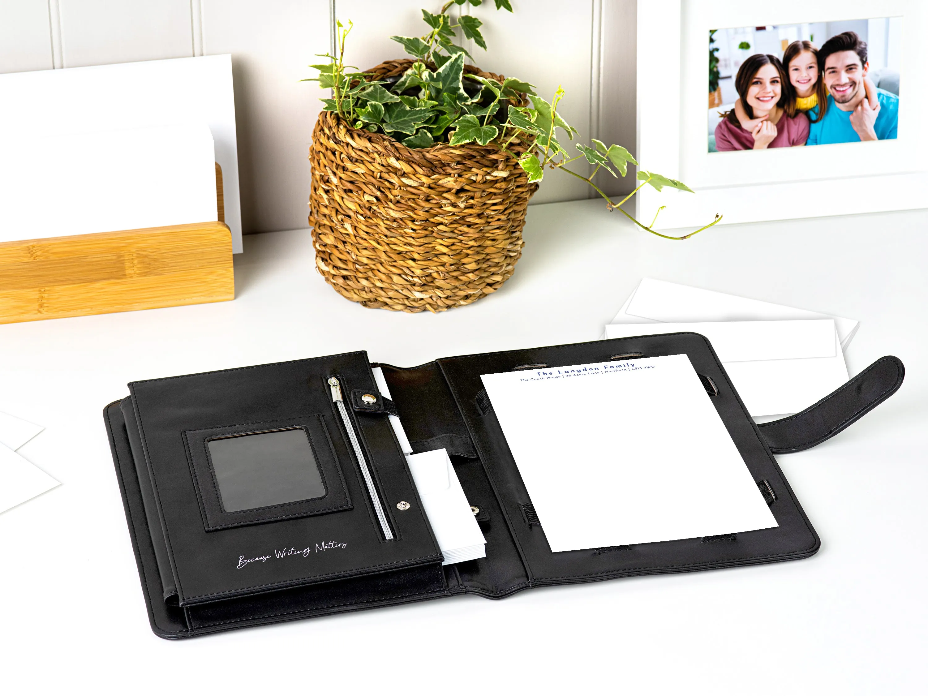 Personalised Letter Writing Stationery Set with Organiser - 'Cardiff''