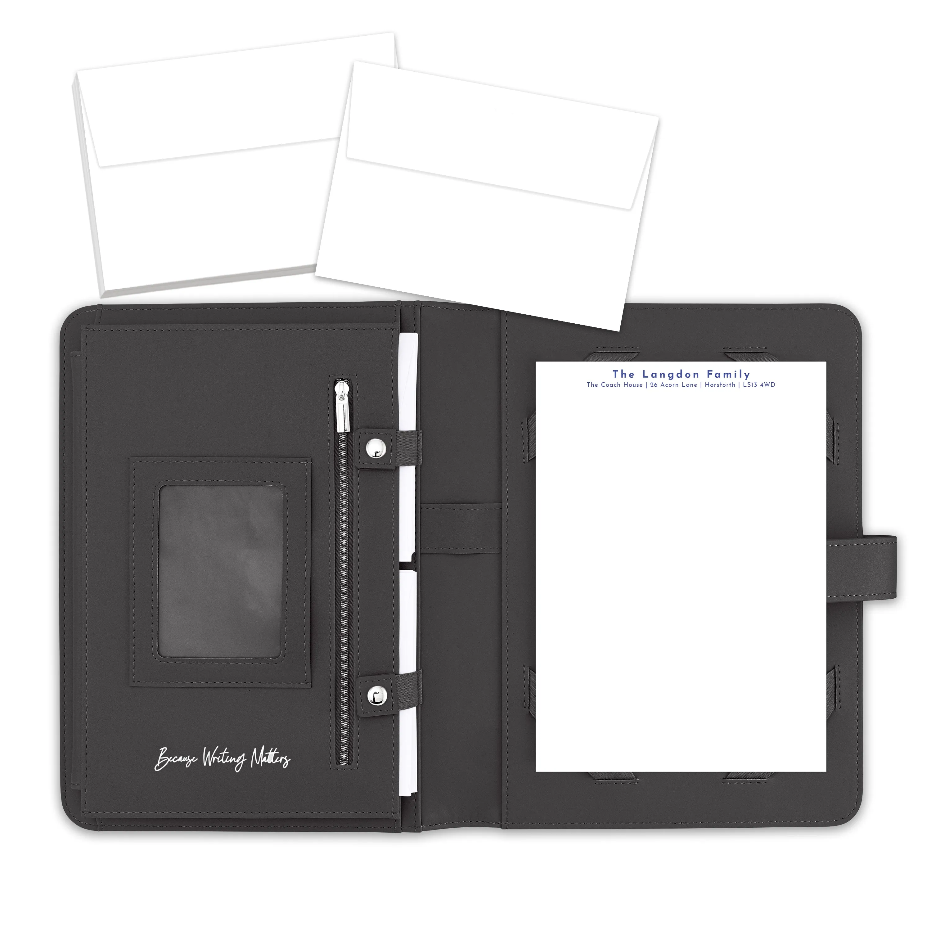 Personalised Letter Writing Stationery Set with Organiser - 'Cardiff''