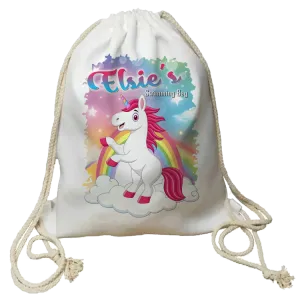 Personalised Unicorn Drawstring Bag