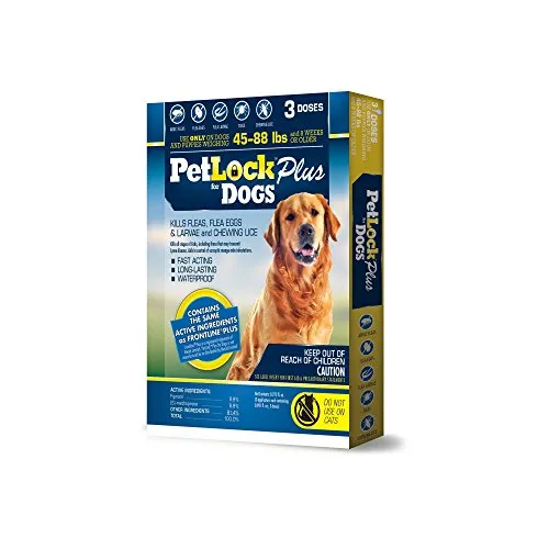 PetLock Plus Security Flea & Tick Dog Supply, 3 Dose - select