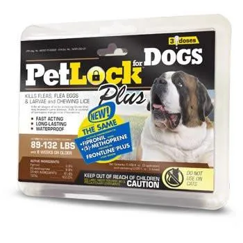 PetLock Plus Security Flea & Tick Dog Supply, 3 Dose - select