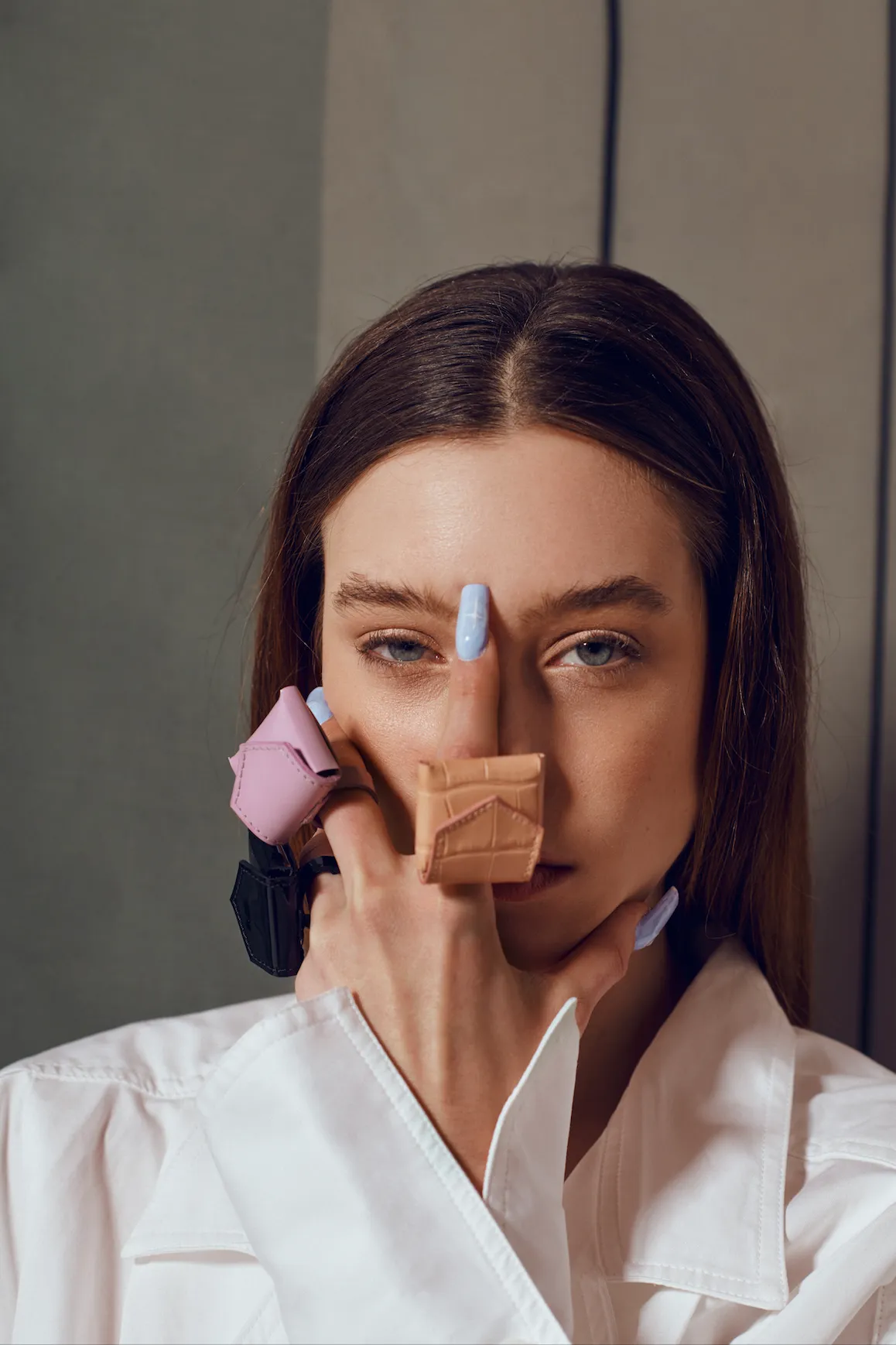 PILLS RING LILAC GLOSSY-LEATHER