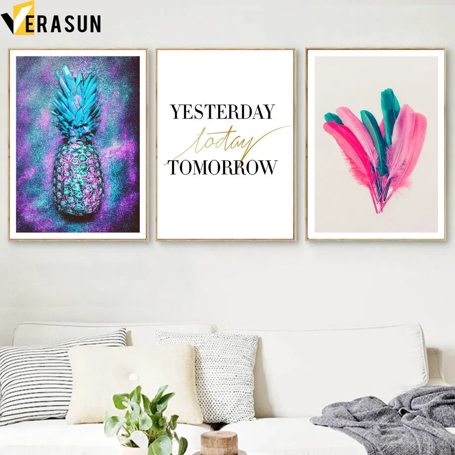 Pineapple Cactus Succulent Plants Wall Art