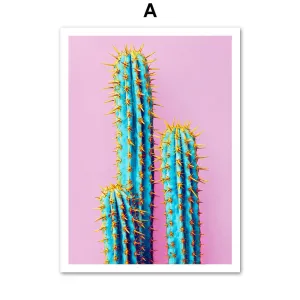 Pineapple Cactus Succulent Plants Wall Art