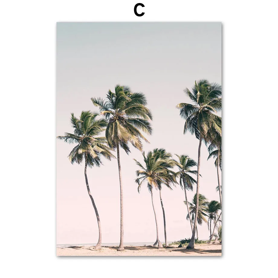 Pink Bus Cactus Pineapple Blue Sea Beach