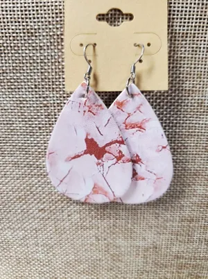 Pink Marble Earrings