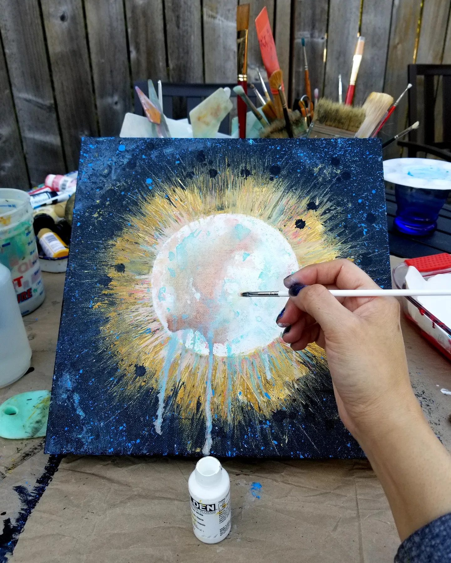 Pink Moon Original Canvas