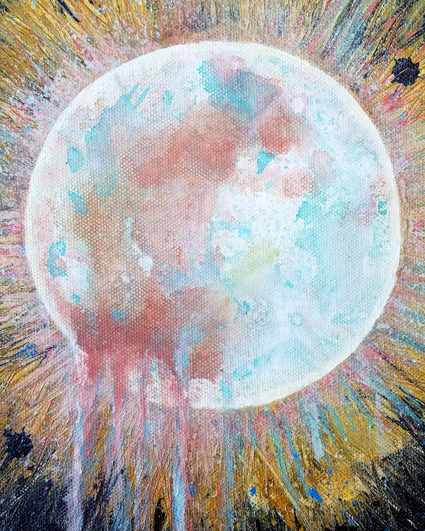 Pink Moon Original Canvas