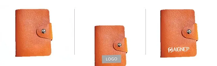 Portable Pu Leather Key Holder Pouch With Six Key Holder Inserts