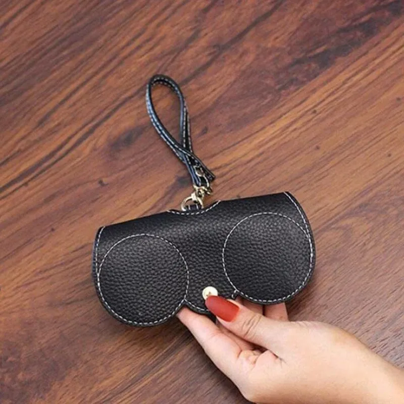 Portable Sunglasses Storage Case, Soft Leather Sunglasses Bag