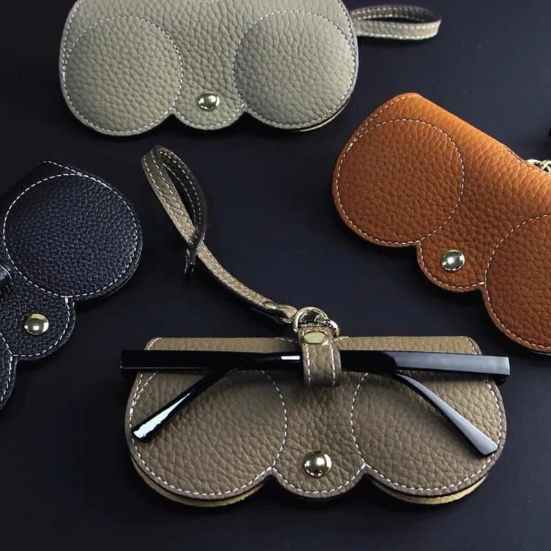 Portable Sunglasses Storage Case, Soft Leather Sunglasses Bag