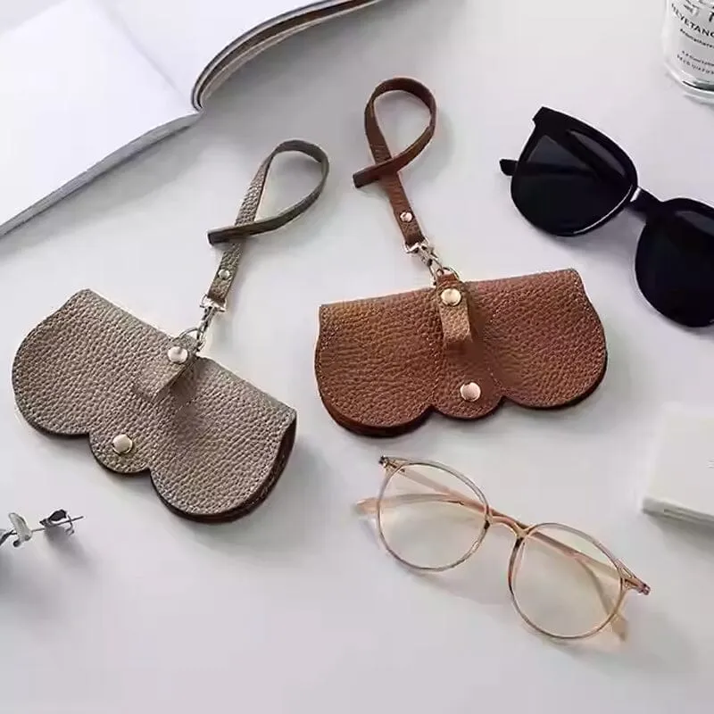 Portable Sunglasses Storage Case, Soft Leather Sunglasses Bag
