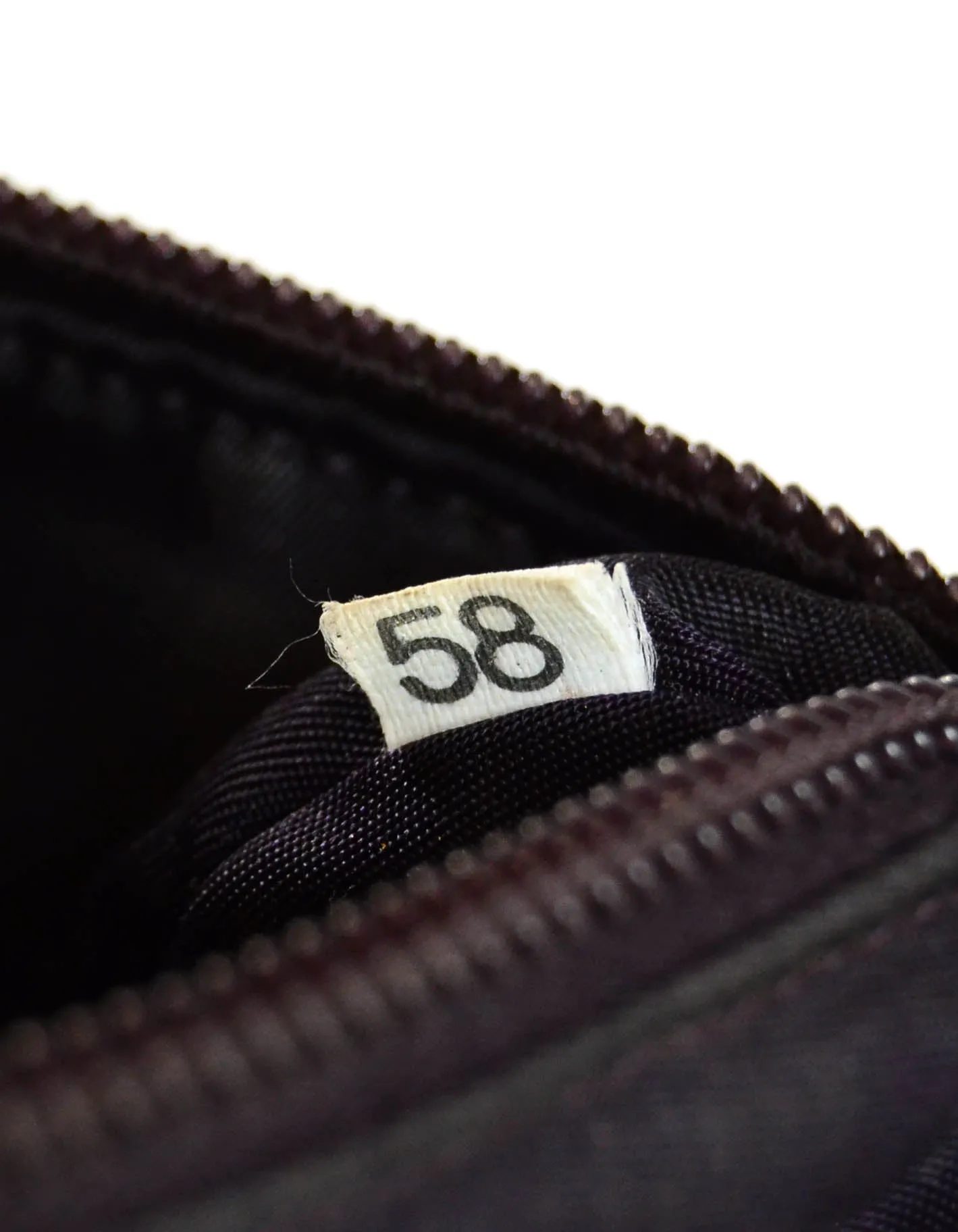 Prada Vintage Dark Purple Nylon Zip Top Baguette Bag