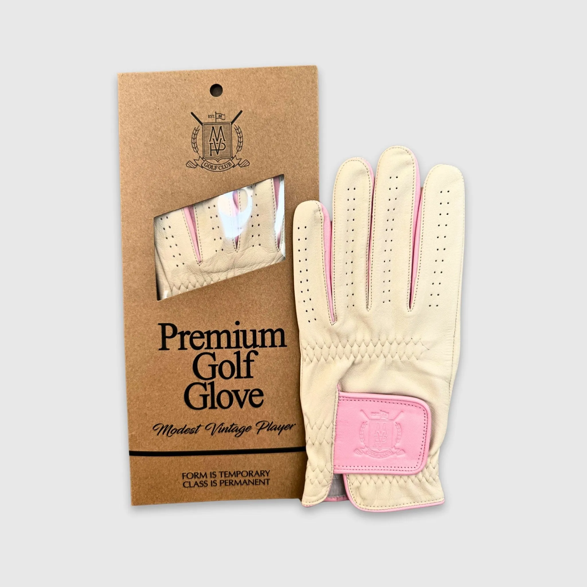 PRO Pastel Cabretta Leather Golf Gloves - Purple & Pink (2 Pack)